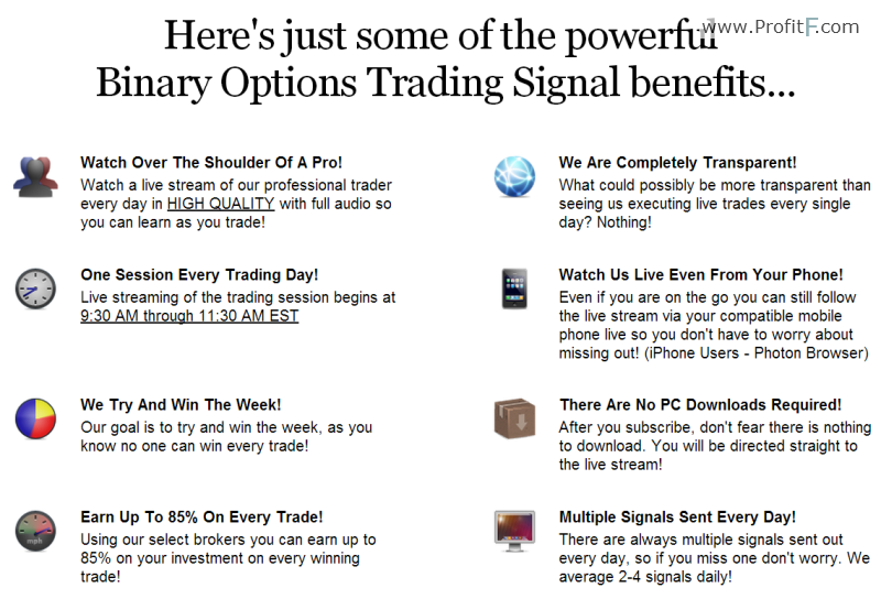 Binary options trading signals provider