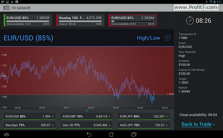 OptionFair mobile app android