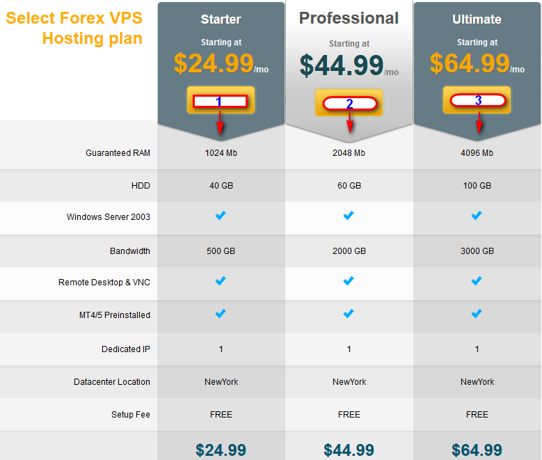 forex vps select types