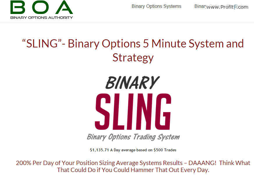(1)Binary Sling strategy Screen