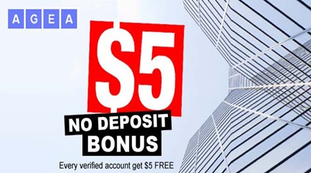 Agea $5 Forex NO Deposit Bonus