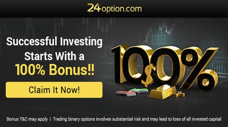 100% Welcome Deposit Bonus – 24OPTION